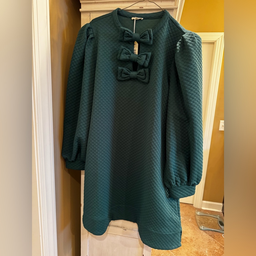 JODIFL Teal Dress with Bow Details